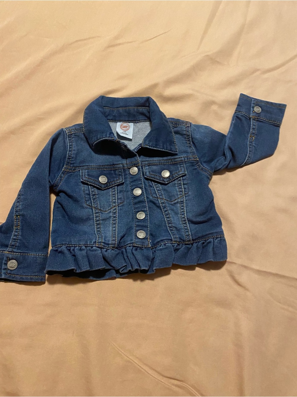 wonder nation Blue Ruffle Hem Denim Jacket